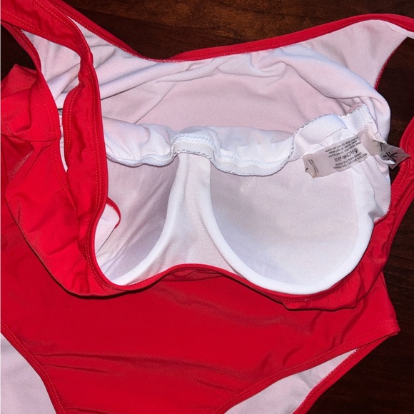 Nicole Miller Red One Piece Swimsuit - Picture 2 of 3